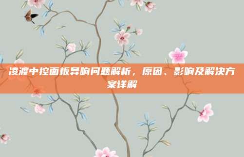 凌渡中控面板异响问题解析,原因、影响及解决方案详解