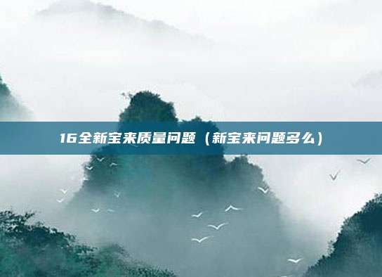 16全新宝来质量问题（新宝来问题多么）