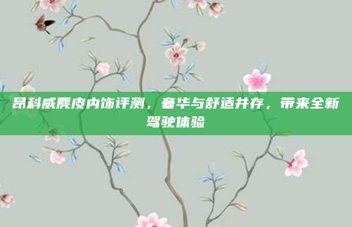 昂科威麂皮内饰评测,奢华与舒适并存,带来全新驾驶体验