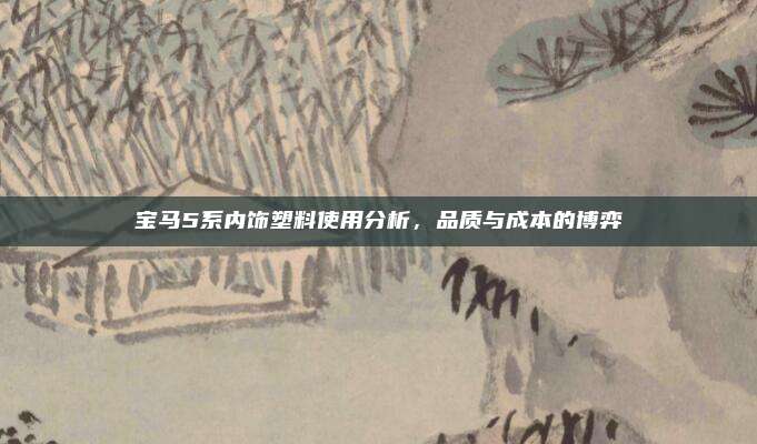 宝马5系内饰塑料使用分析,品质与成本的博弈