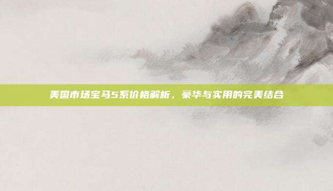 美国市场宝马5系价格解析，豪华与实用的完美结合