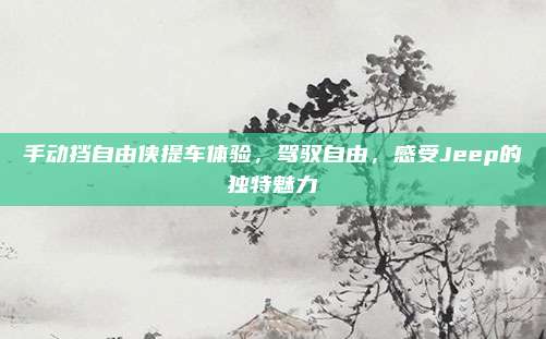 手动挡自由侠提车体验,驾驭自由,感受Jeep的独特魅力