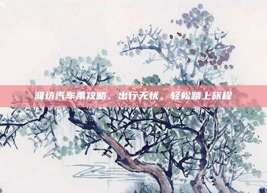 潍坊汽车票攻略,出行无忧,轻松踏上旅程