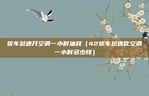 货车怠速开空调一小时油耗（42货车怠速吹空调一小时多少钱）