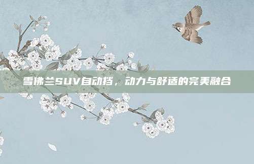 雪佛兰SUV自动挡,动力与舒适的完美融合