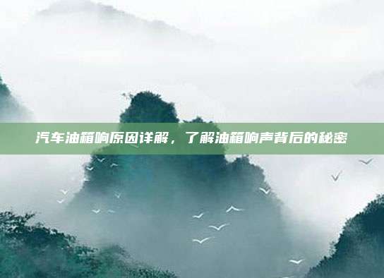 汽车油箱响原因详解，了解油箱响声背后的秘密