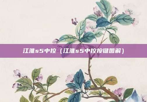江淮s5中控（江淮s5中控按键图解）