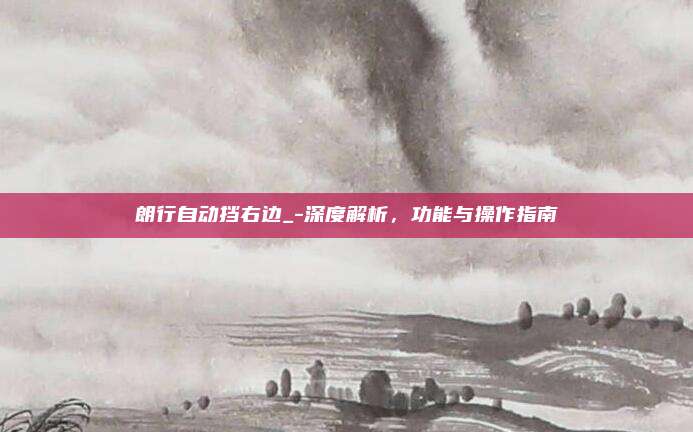 朗行自动挡右边_-深度解析，功能与操作指南