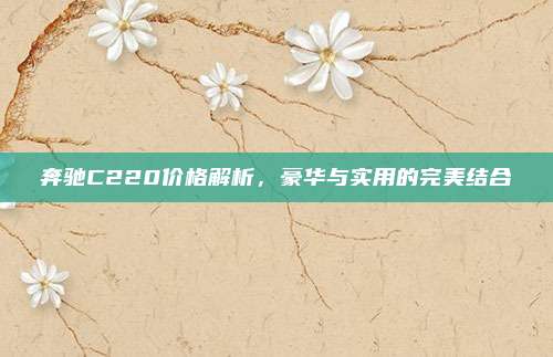 奔驰C220价格解析,豪华与实用的完美结合