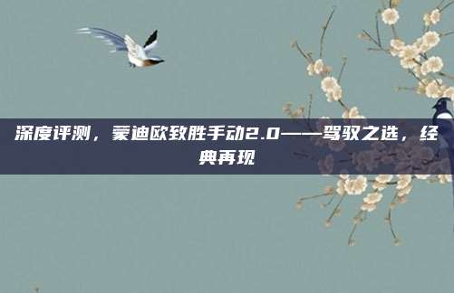 深度评测,蒙迪欧致胜手动2.0——驾驭之选,经典再现