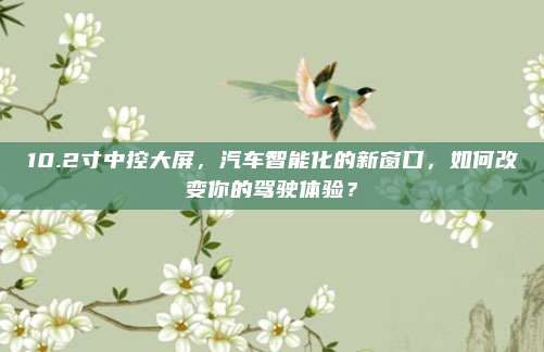 10.2寸中控大屏，汽车智能化的新窗口，如何改变你的驾驶体验？