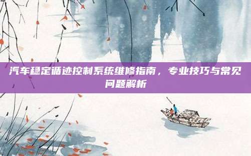 汽车稳定循迹控制系统维修指南,专业技巧与常见问题解析