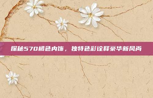 探秘570橘色内饰，独特色彩诠释豪华新风尚