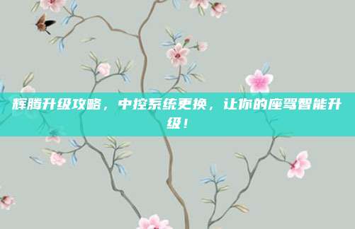 辉腾升级攻略，中控系统更换，让你的座驾智能升级！