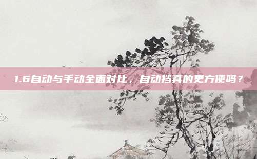 1.6自动与手动全面对比，自动挡真的更方便吗？