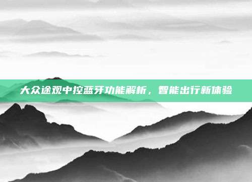 大众途观中控蓝牙功能解析，智能出行新体验