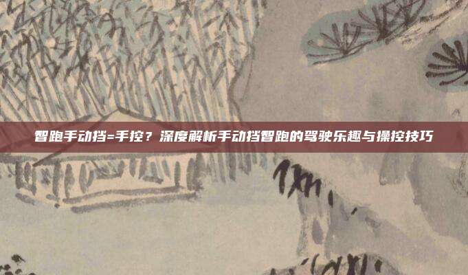 智跑手动挡=手控?深度解析手动挡智跑的驾驶乐趣与操控技巧