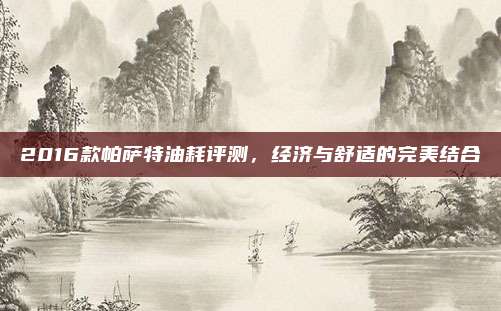 2016款帕萨特油耗评测，经济与舒适的完美结合