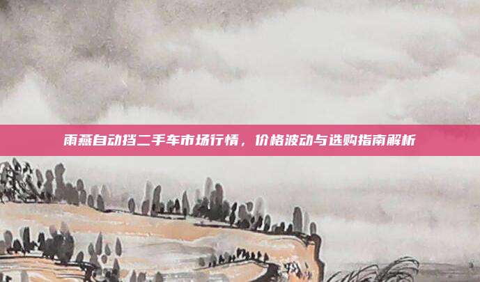 雨燕自动挡二手车市场行情，价格波动与选购指南解析