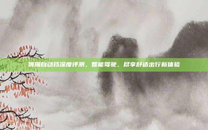 博瑞自动挡深度评测，智能驾驶，尽享舒适出行新体验