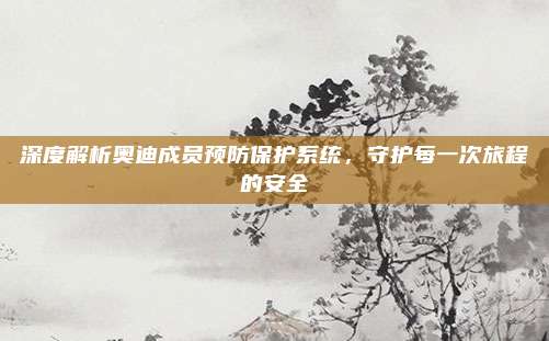 深度解析奥迪成员预防保护系统,守护每一次旅程的安全