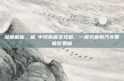 深度解析，威馳中控拆解全攻略，一探究竟的汽车智能化奥秘