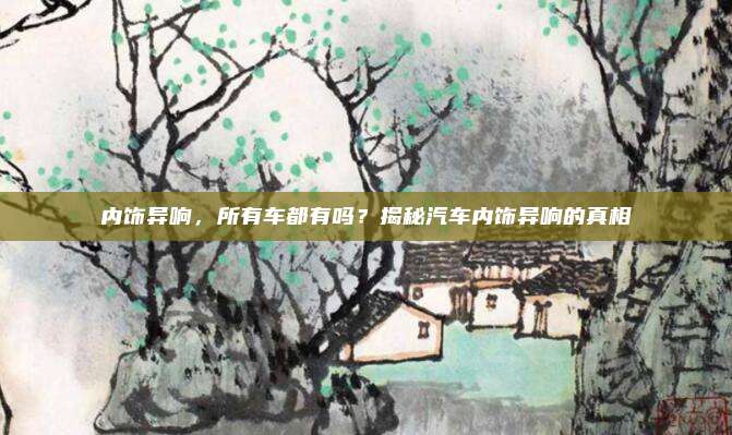 内饰异响，所有车都有吗？揭秘汽车内饰异响的真相