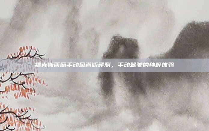 福克斯两厢手动风尚版评测，手动驾驶的纯粹体验