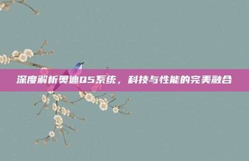 深度解析奥迪Q5系统，科技与性能的完美融合
