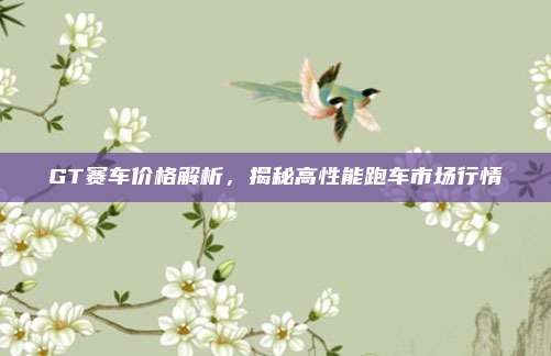 GT赛车价格解析，揭秘高性能跑车市场行情