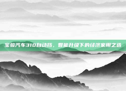 宝骏汽车310自动挡，智能升级下的经济家用之选