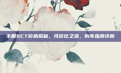 丰田SCT价格揭秘，性价比之选，购车指南详析