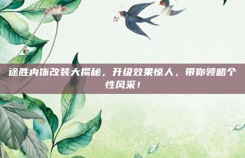 途胜内饰改装大揭秘,升级效果惊人,带你领略个性风采!