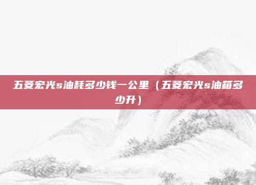 五菱宏光s油耗多少钱一公里（五菱宏光s油箱多少升）