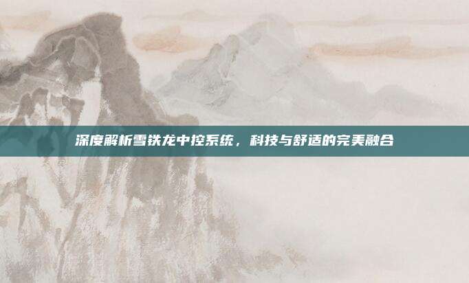 深度解析雪铁龙中控系统,科技与舒适的完美融合