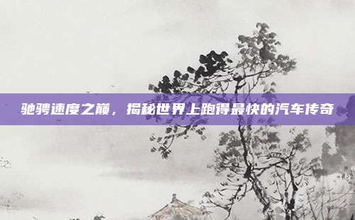 驰骋速度之巅，揭秘世界上跑得最快的汽车传奇