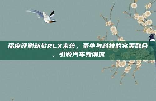 深度评测新款RLX来袭，豪华与科技的完美融合，引领汽车新潮流
