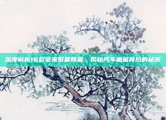 深度解析16款宝来整备质量，揭秘汽车重量背后的秘密