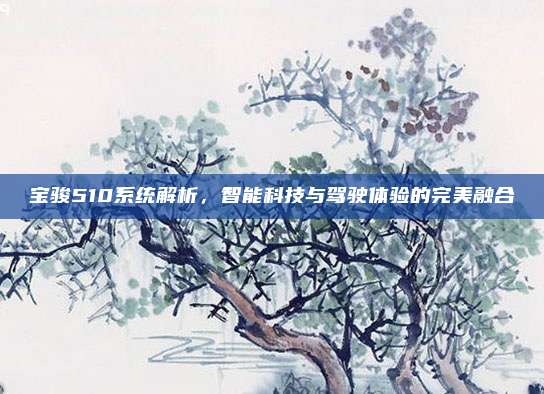 宝骏510系统解析，智能科技与驾驶体验的完美融合