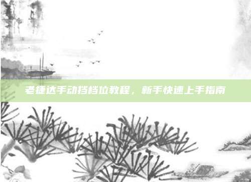 老捷达手动挡档位教程，新手快速上手指南