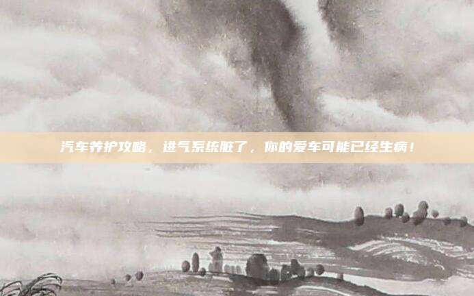 汽车养护攻略，进气系统脏了，你的爱车可能已经生病！