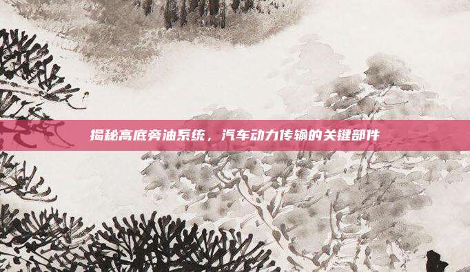揭秘高底旁油系统，汽车动力传输的关键部件