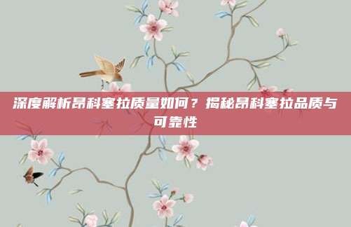 深度解析昂科塞拉质量如何？揭秘昂科塞拉品质与可靠性