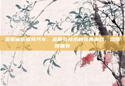 深度解析福特汽车，品质与技术的完美融合，您值得拥有