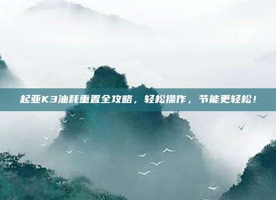 起亚K3油耗重置全攻略,轻松操作,节能更轻松!