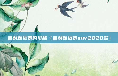 吉利新远景的价格（吉利新远景suv2020款）