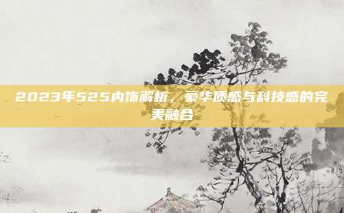 2023年525内饰解析，豪华质感与科技感的完美融合