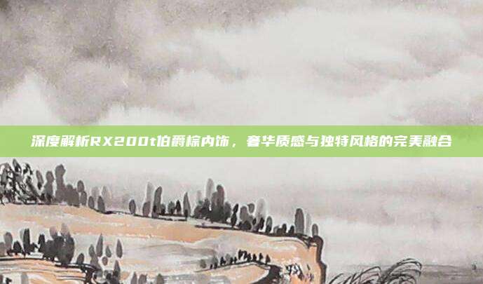 深度解析RX200t伯爵棕内饰，奢华质感与独特风格的完美融合