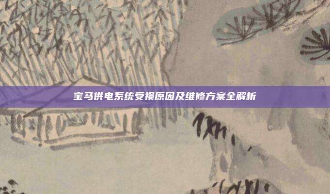 宝马供电系统受损原因及维修方案全解析