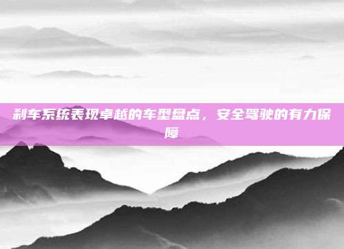 刹车系统表现卓越的车型盘点，安全驾驶的有力保障
